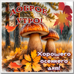 Postcard благословенная гиф-открытка, доброе утро и хорошего осеннего дня