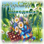 Postcard чистосердечная гиф-открытка, великолепных выходных