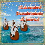 Postcard descubrimiento de américa