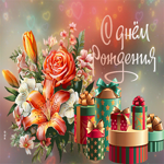 Picture дивная гиф-открытка, прекрасного дня рождения