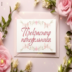 Picture добрая мерцающая открытка прекрасного понедельника