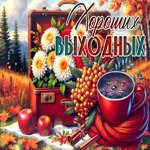 Picture душевная гиф-открытка, чудесных выходных