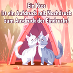 Postcard internationaler tag des kusses