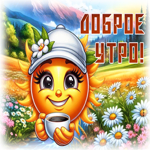 Picture миленькая гиф-открытка, улыбок и хорошего настроения утром