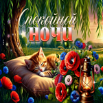 Picture нежная гиф-открытка, спи сладко и без тревог