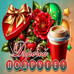 Postcard очаровательная гиф-открытка, дорогой подруге