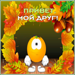 Picture осенняя картинка, привет, мой друг со смайликом