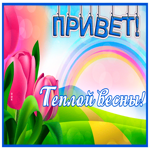 Postcard открытка привет с пожеланием теплой весны