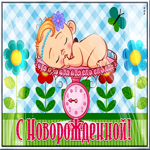 Открытка открытка с новорожденной