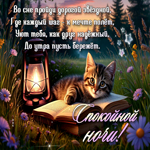 Postcard приветливая гиф-открытка, звездной ночи и приятных сновидений