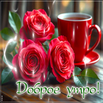 Postcard светлая гиф-открытка, яркого и доброго утра