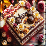 Postcard светлая открытка, понедельник и золотое настроение