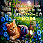Postcard свежая гиф-открытка, пусть ночь подарит покой