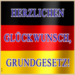 Postcard tag des grundgesetzes