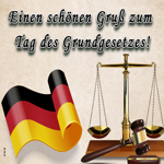 Postcard tag des grundgesetzes