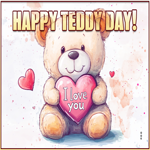 Postcard teddy day