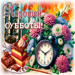 Postcard тёплая открытка, суббота с теплом души