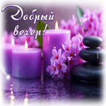 Postcard заботливая гиф-открытка, добрый вечер