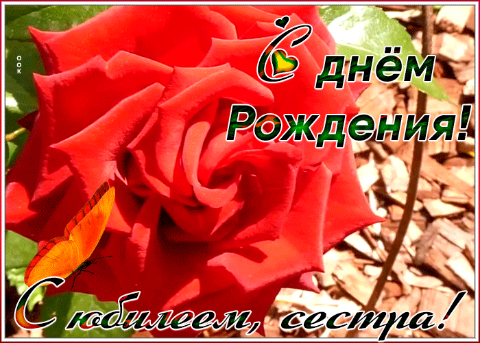 Картинка анимационная картинка с юбилеем сестре