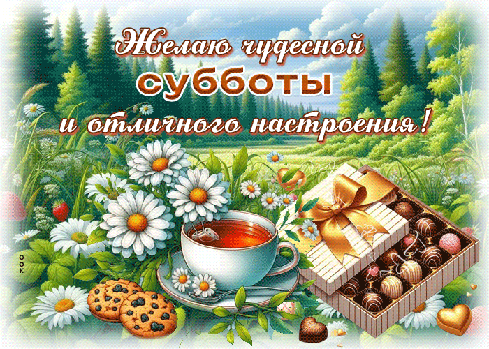 Picture бесконечная гиф-открытка, отличной субботы и настроения