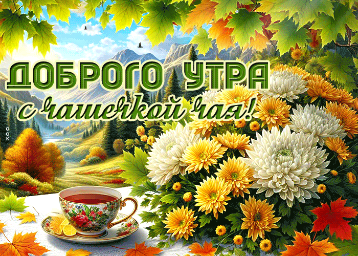 Picture бодрящая гиф-открытка, доброго утра с чашечкой чая