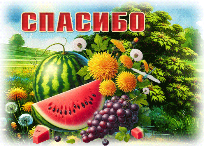 Postcard чистосердечная гиф-открытка, спасибо тебе огромное