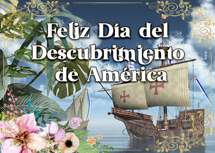 Postcard descubrimiento de américa