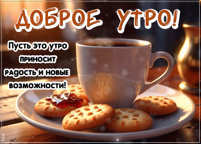 Picture добрая гиф-открытка, пусть это утро приносит радость