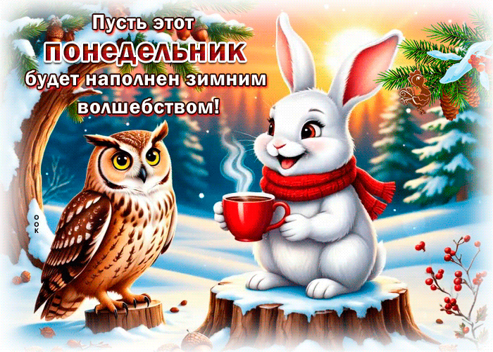 Picture душевная открытка, уютного понедельника