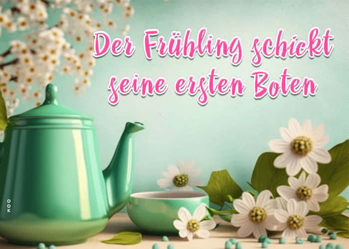 Postcard frühlingsanfang