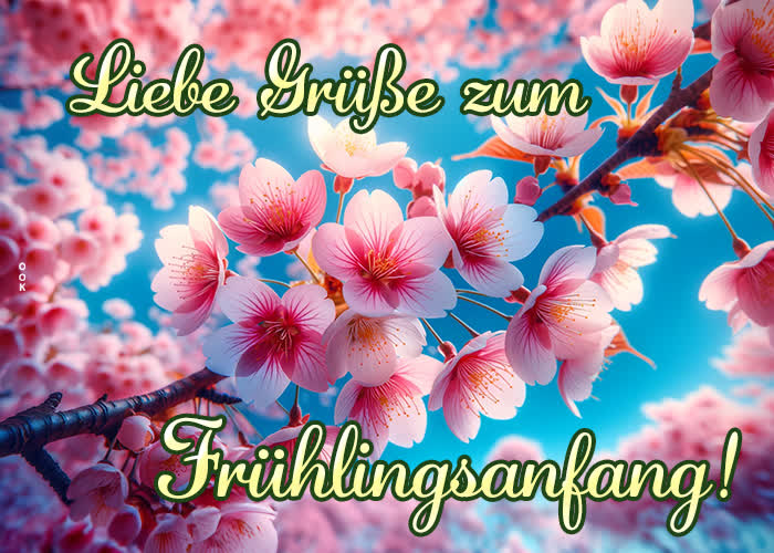 Postcard frühlingsanfang