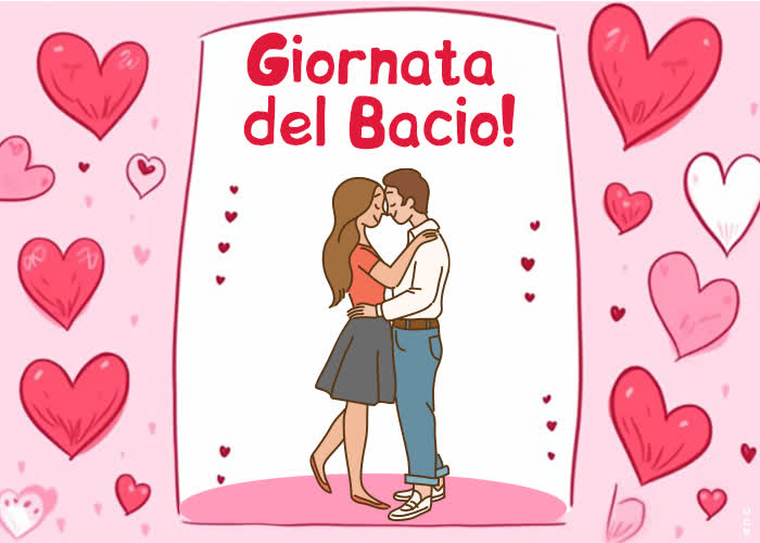 Postcard giornata mondiale del bacio
