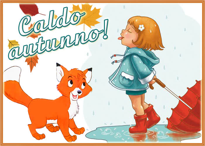 Postcard inizia l'autunno (equinozio d'autunno)