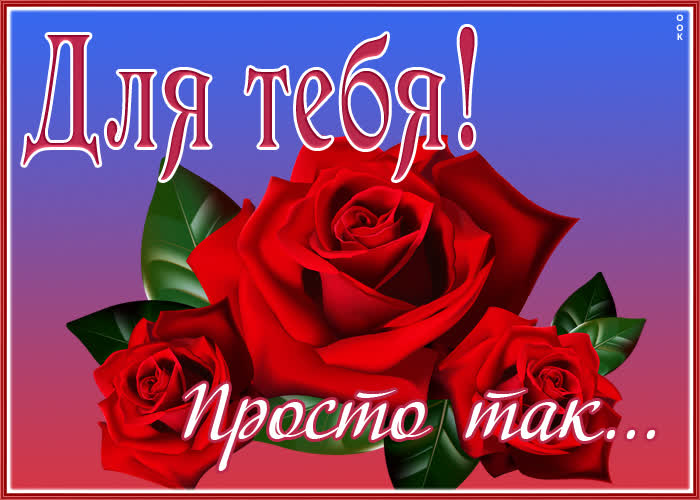 Открытка картинка с розами для тебя