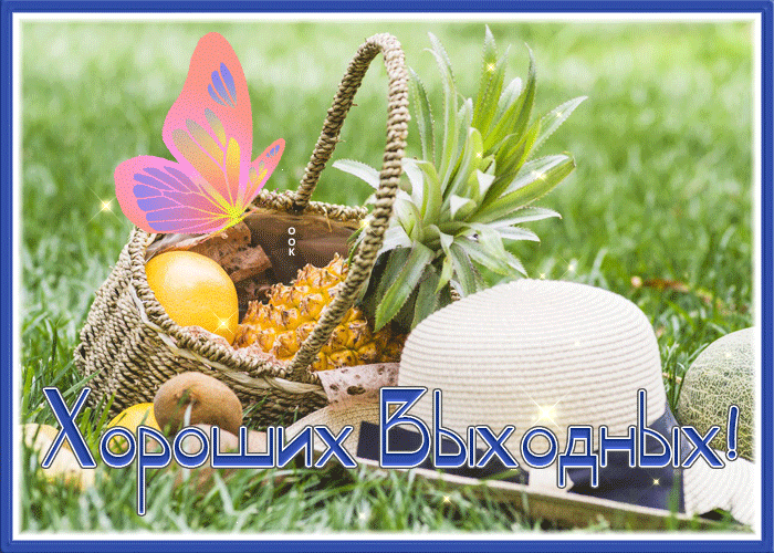 Picture картинка хороших выходных с пикником на траве