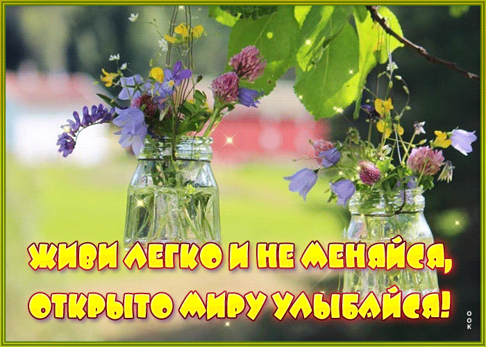 Postcard картинка живи легко и не меняйся