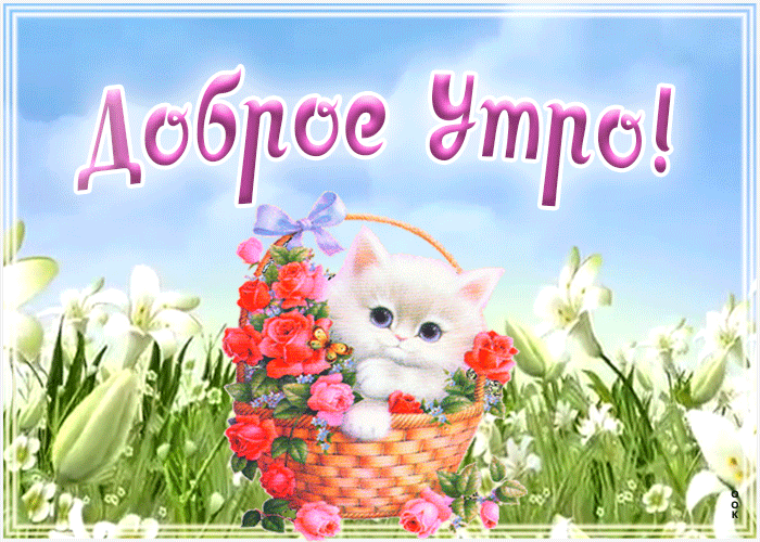 Открытка красивая анимация с добрым утром