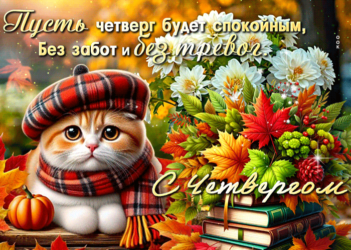 Picture красивая открытка, осенний четверг с вдохновением