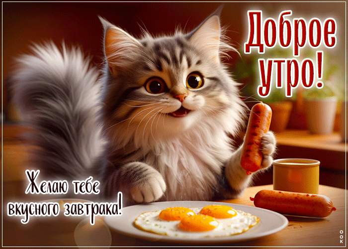 Postcard легендарная гиф-открытка, вкусного завтрака тебе этим утром