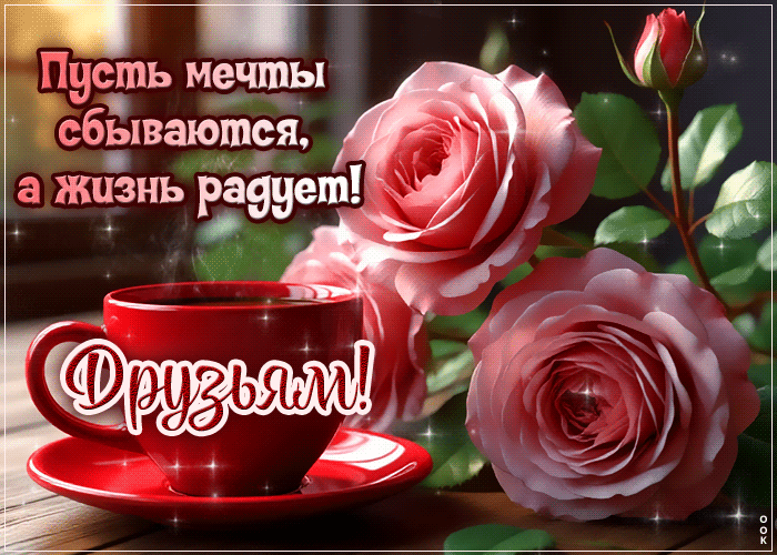 Picture лёгкая открытка, друзьям с теплом!