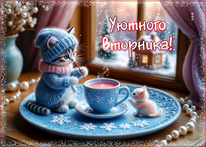 Postcard лёгкая открытка, хорошего вторника!