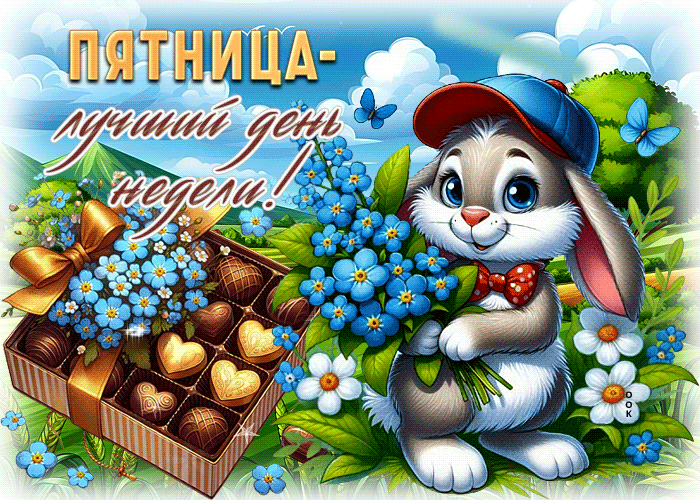 Picture мечтательнаягиф-открытка, лучший день недели - это пятница