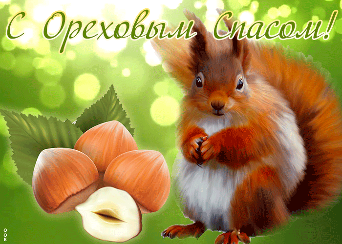 Открытка милая открытка ореховый спас