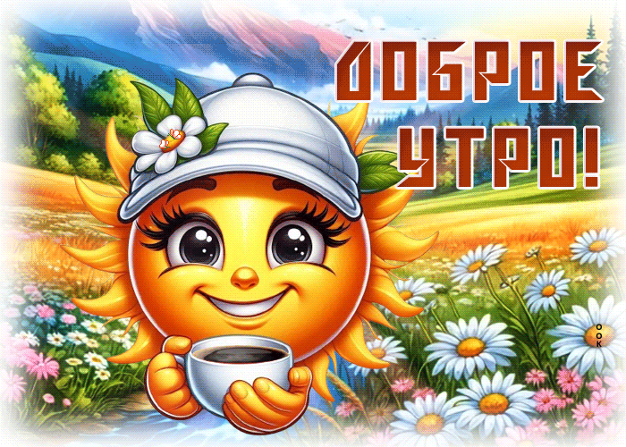 Picture миленькая гиф-открытка, улыбок и хорошего настроения утром