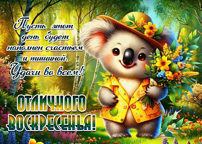 Postcard непостижимая гиф-открытка, пусть воскресенье будет наполнен счастьем