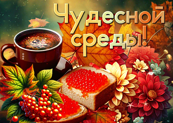 Postcard нежная открытка, хорошего настроения в среду