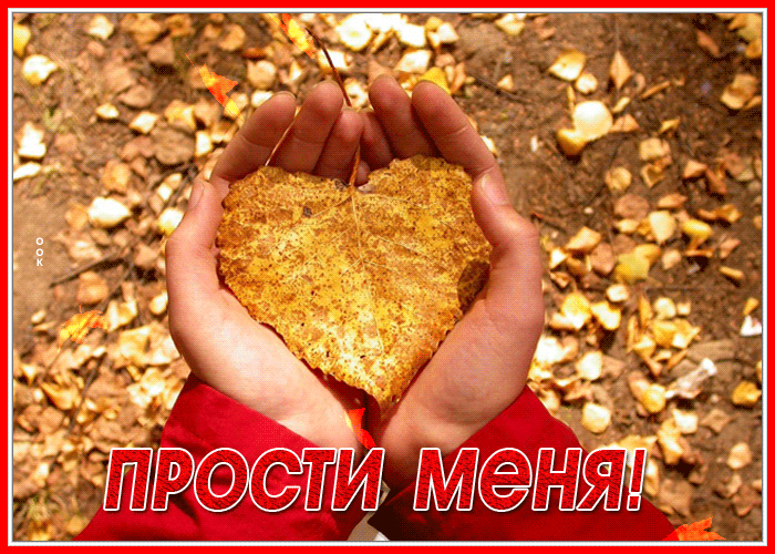Picture оригинальная открытка прости с осенью