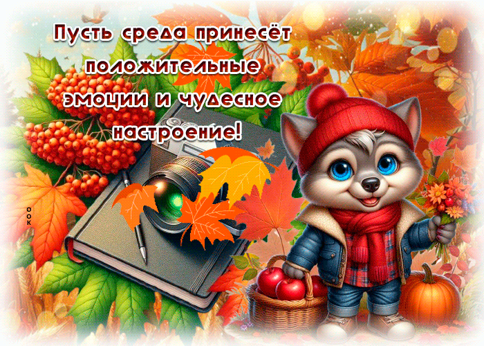 Postcard осенняя открытка, уютной и доброй среды