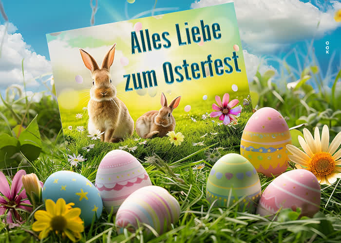 Postcard ostersonntag