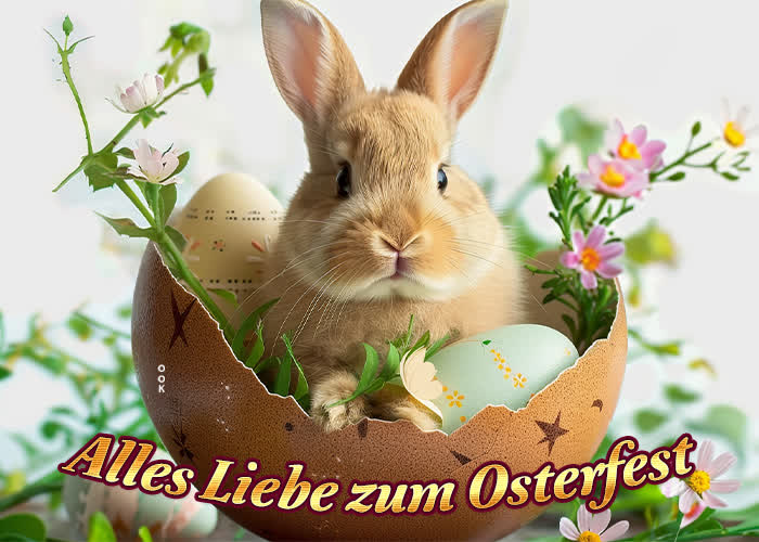 Postcard ostersonntag